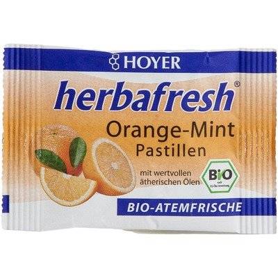 Herbafresh pastile respiratie proaspata cu menta si portocale, eco-bio, 17g - hoyer