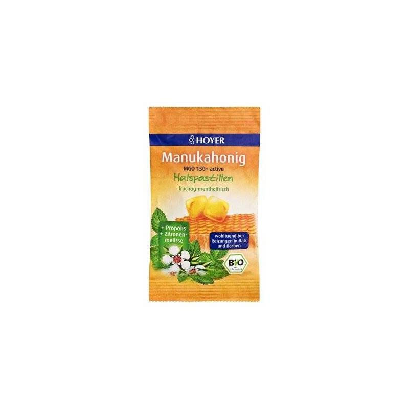 Bomboane cu miere de Manuka MGO +150, eco-bio, 30g - HOYER