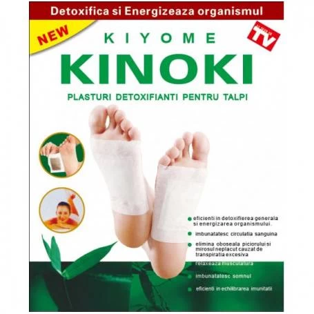 Plasturi detoxifianti pentru talpi, KINOKI, 10buc - Naturalia Diet