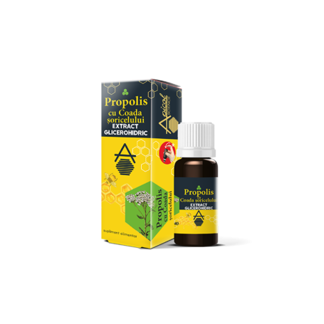 Propolis cu Coada Soricelului extract glicerohidric, 30ml - Apicol Science