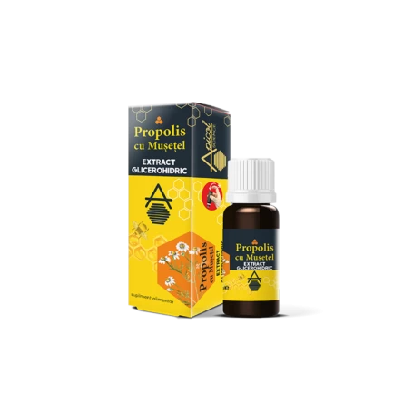Propolis cu Musetel extract glicerohidric, 30ml - Apicol Science