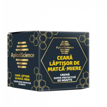 Crema super-protectiva de noapte cu ceara, laptisor de matca si miere, 75ml - Apicol Science