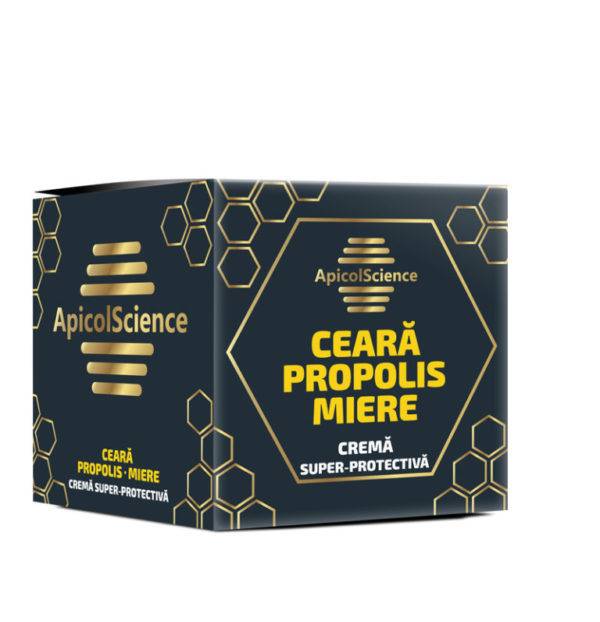 Crema Super-protectiva Cu Ceara, Propolis Si Miere, 75ml - Apicol Science