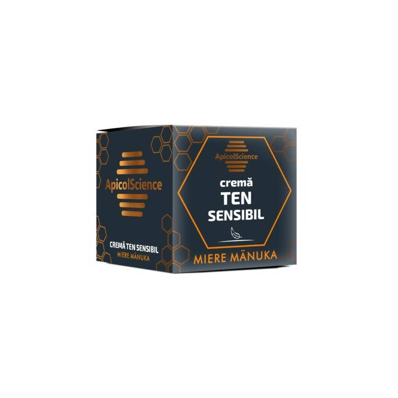 Crema pentru ten sensibil cu miere de manuka, 50ml - Apicol Science