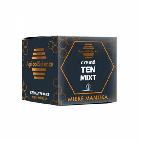 Crema pentru ten mixt cu miere de manuka, 50ml - Apicol Science