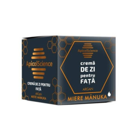Crema pentru de zi pentru fata cu miere de manuka si argan, 50ml - Apicol Science