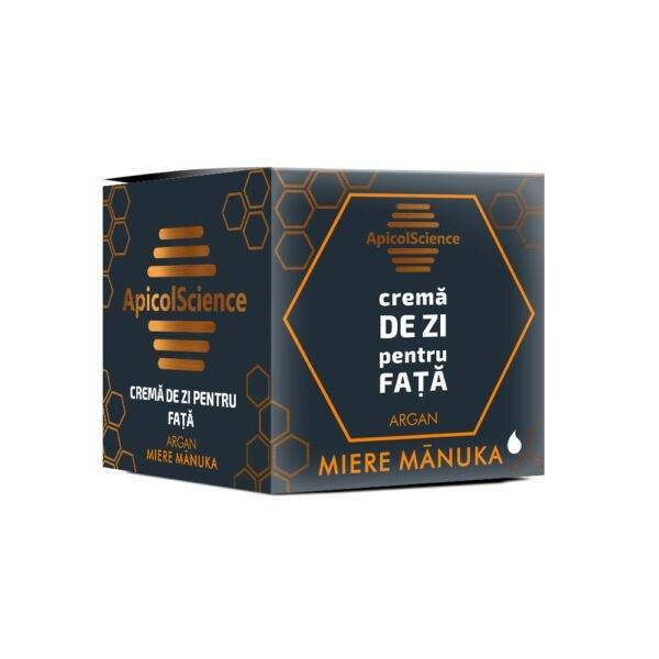 Crema De Zi Pentru Fata Cu Miere De Manuka Si Argan, 50ml - Apicol Science