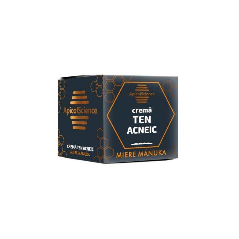 Crema pentru ten acneic cu miere de manuka, 50ml - Apicol Science