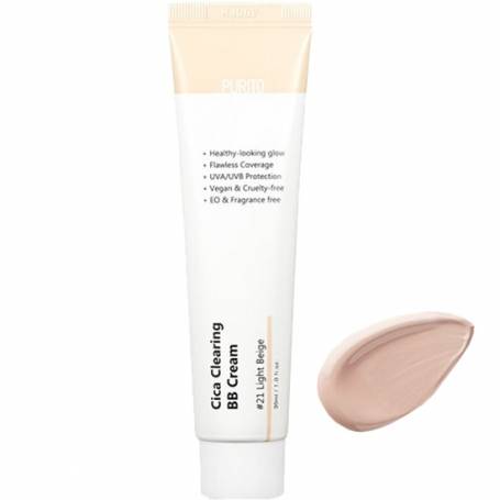 Cream Light Beige 21 Cica Clearing BB, 30ml - Purito