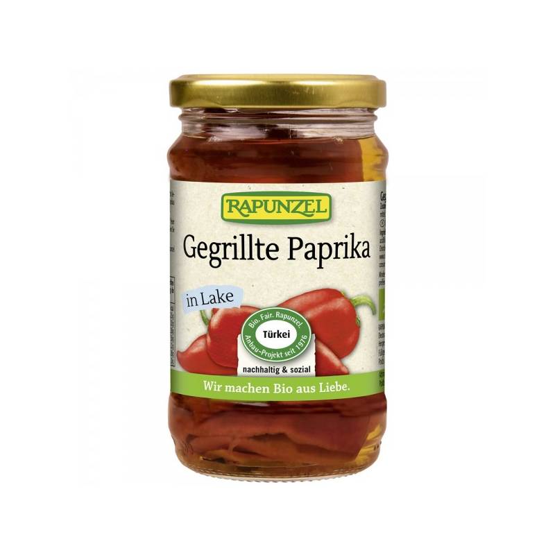 Ardei rosu copt in saramura, eco-bio, 310g - Rapunzel