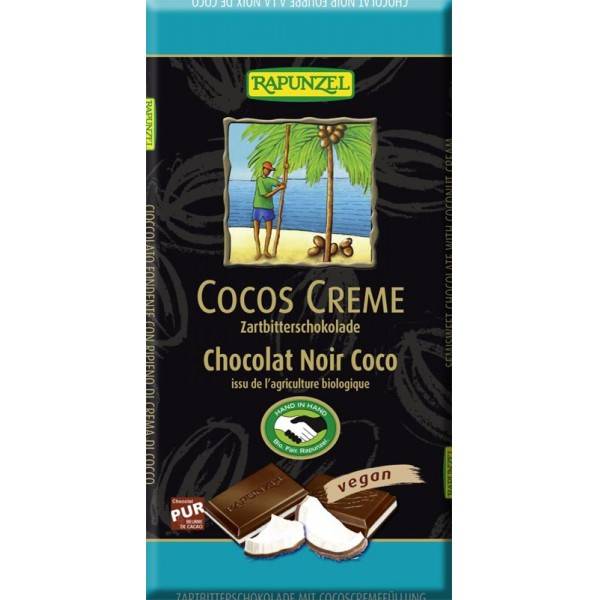 Ciocolata Amaruie Cu Umplutura De Crema De Cocos, Eco-bio, 100g - Rapunzel