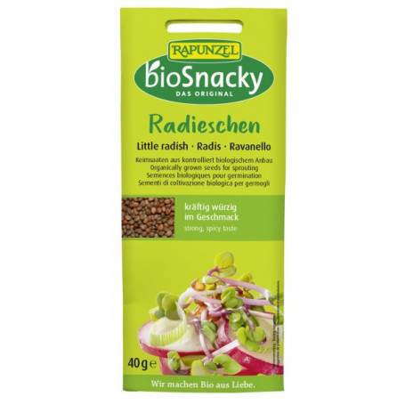 Seminte de ridiche pentru germinat, BioSnacky, eco-bio, 40g - Rapunzel