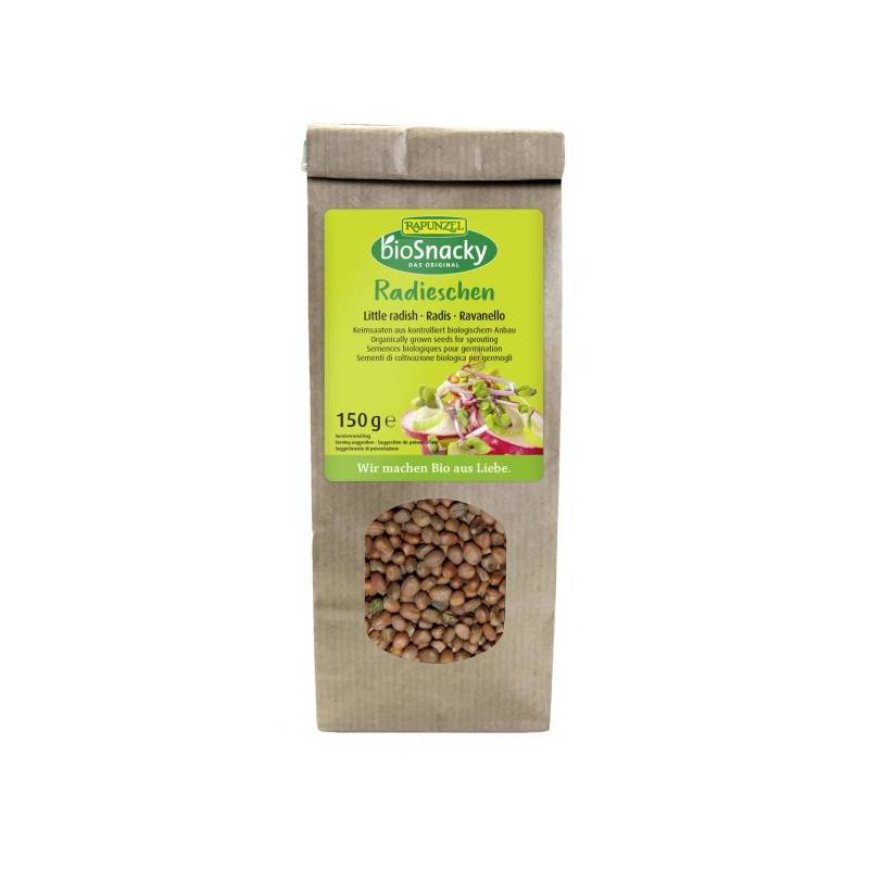 Seminte de ridiche pentru germinat, BioSnacky, eco-bio, 150g -