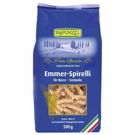 Paste Spirelli Emmer, eco-bio, 500g - Rapunzel