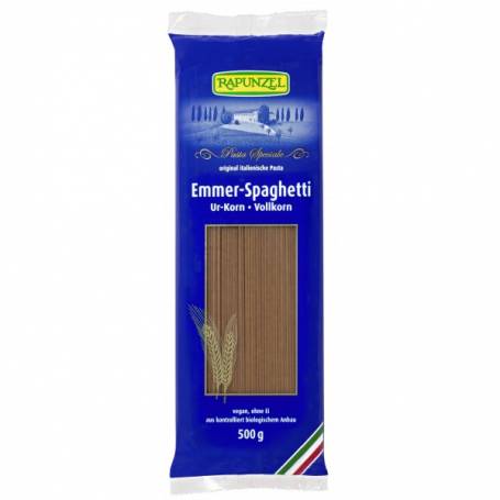 Spaghetti Emmer integrale, eco-bio, 500g - Rapunzel