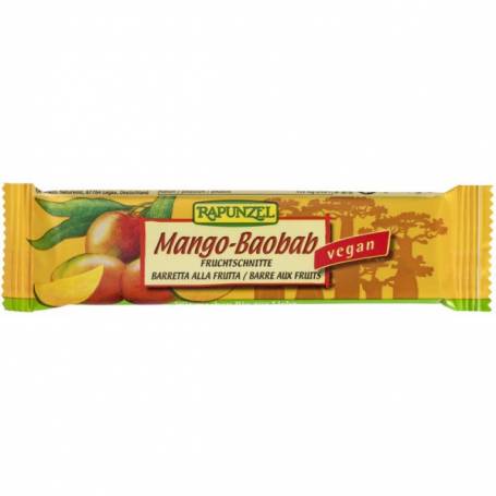 Baton de fructe cu Mango si Baobab, eco-bio, 40g - Rapunzel