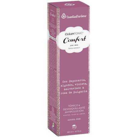 Toner si demachiant pentru fata, ochi si buze, CleanTonic Comfort, 200ml - Esential'aroms