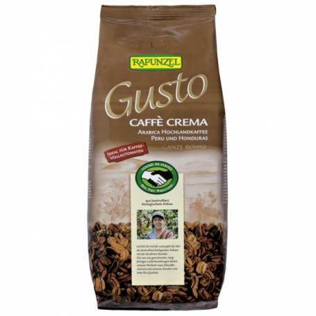 Cafea Gusto Crema boabe, eco-bio, 1kg - Rapunzel