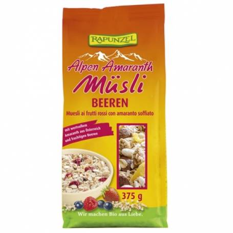 Musli cu amarant si fructe de padure, eco-bio, 375g - Rapunzel