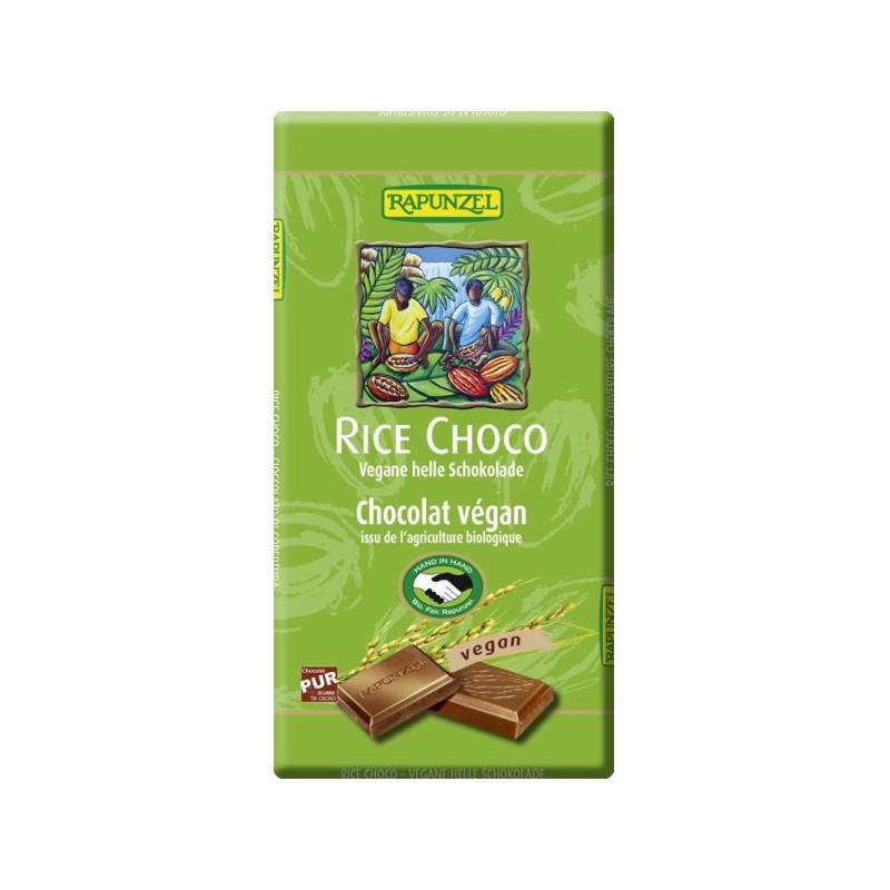 Ciocolata vegana cu lapte de orez, eco-bio, 100g - Rapunzel