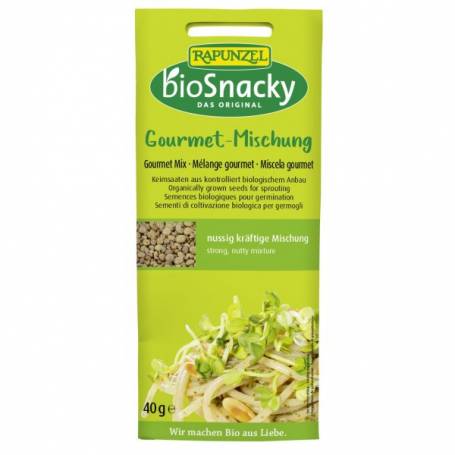 Amestec Gourmet de seminte pentru germinat, BioSnacky, eco-bio, 40g - Rapunzel