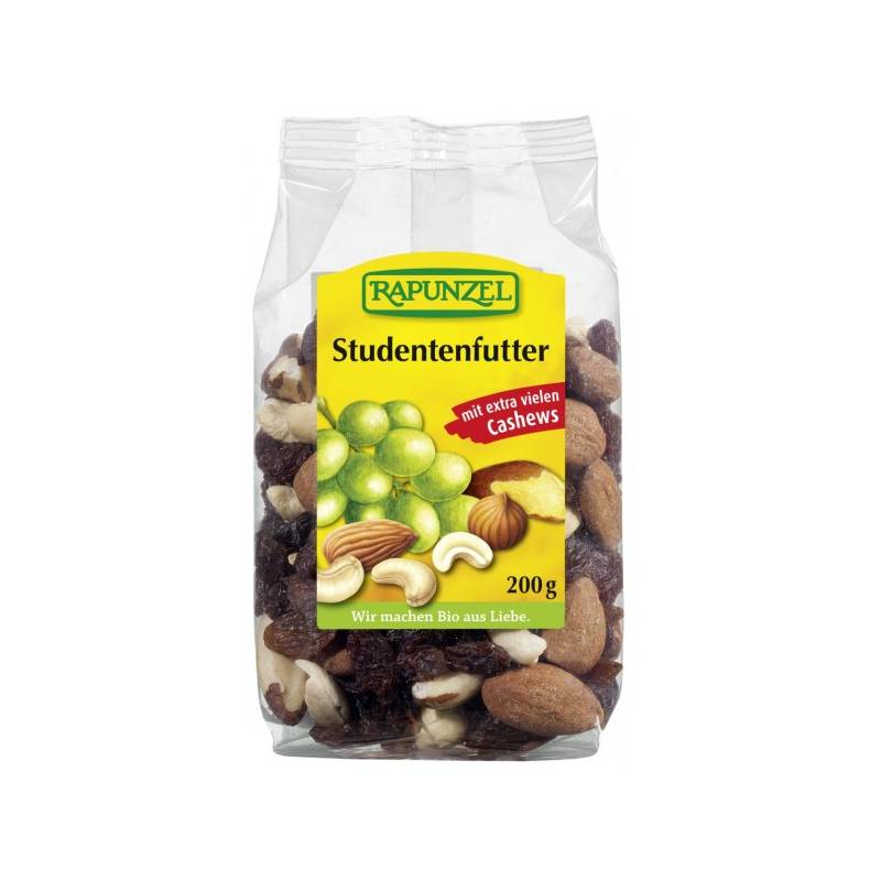 Amestec studentesc cu stafide, eco-bio, 200g - Rapunzel