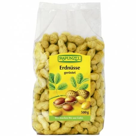 Arahide prajite in coaja, eco-bio, 500g - Rapunzel