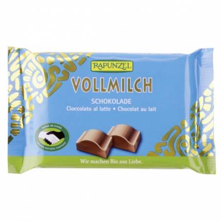 Ciocolata Cristallino cu lapte integral, eco-bio, 100g - Rapunzel