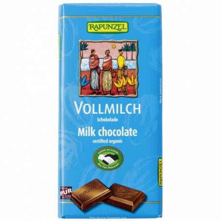 Ciocolata lapte integral, eco-bio, 100g - Rapunzel