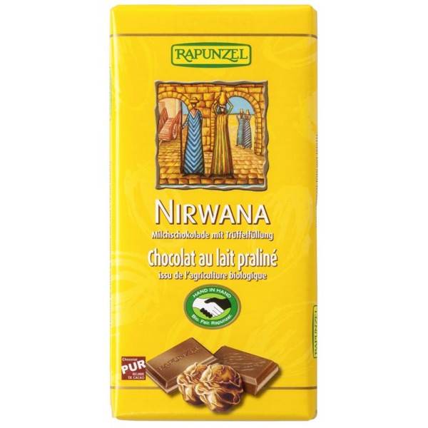 Ciocolata nirwana cu praline, eco-bio, 100g - rapunzel