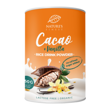 Lapte instant de orez cu cacao si vanilie, eco-bio, 250g - Nutrisslim
