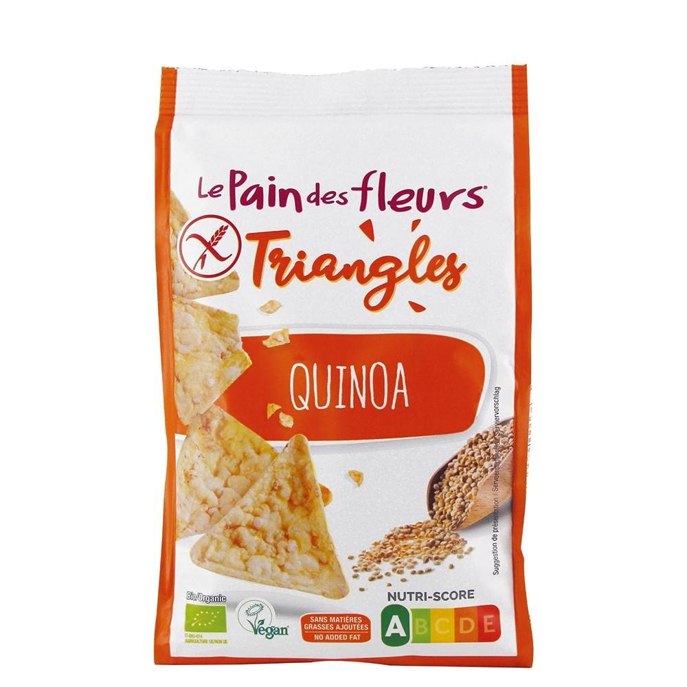 Triunghiuri cu quinoa, fara gluten, 50g - le pain des fleurs