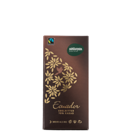 CIOCOLATA NEAGRA 70% CACAO ECUADOR, ECO-BIO 100g - NATURATA