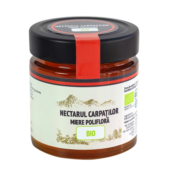 Miere poliflora, eco-bio, 500g - nectarul carpatilor