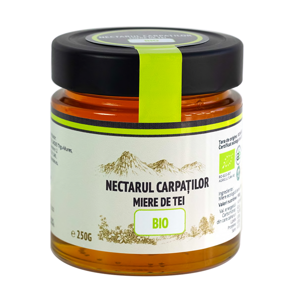 Miere de tei, eco-bio, 250g - nectarul carpatilor
