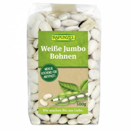 Fasole alba Jumbo, eco-bio, 500g - Rapunzel