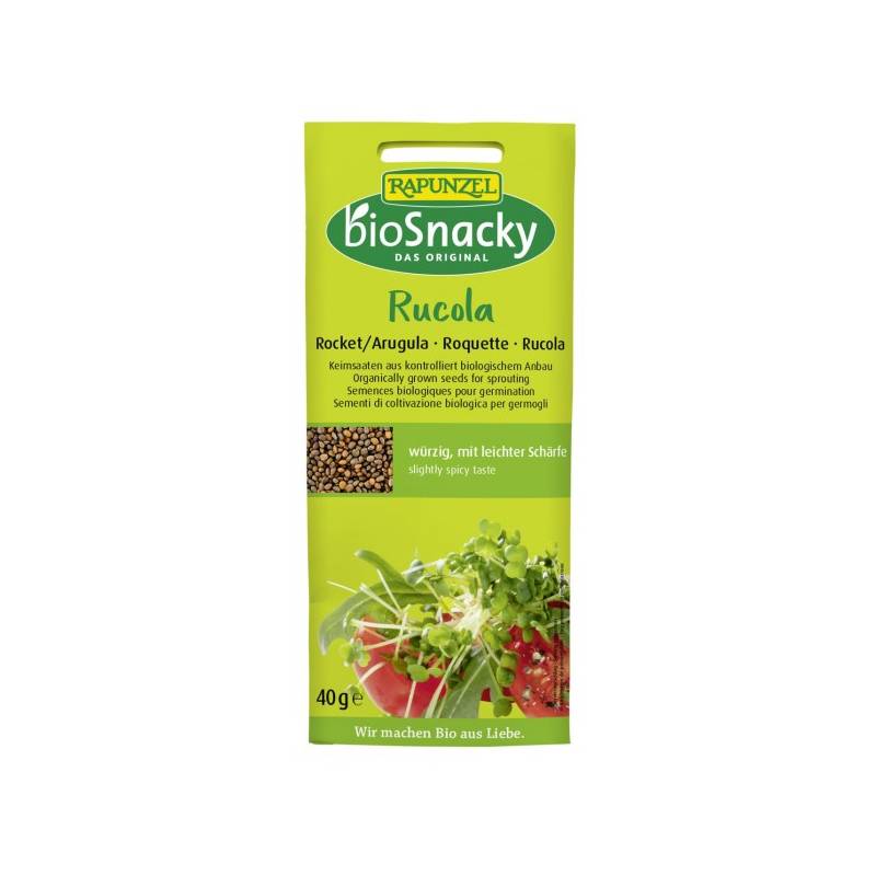 Seminte de rucola pentru germinat, BioSnacky, eco-bio, 40g - Rapunzel