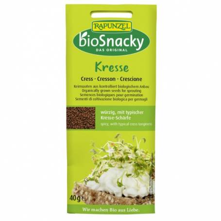 Seminte de creson pentru germinat, BioSnacky, eco-bio, 40g - Rapunzel