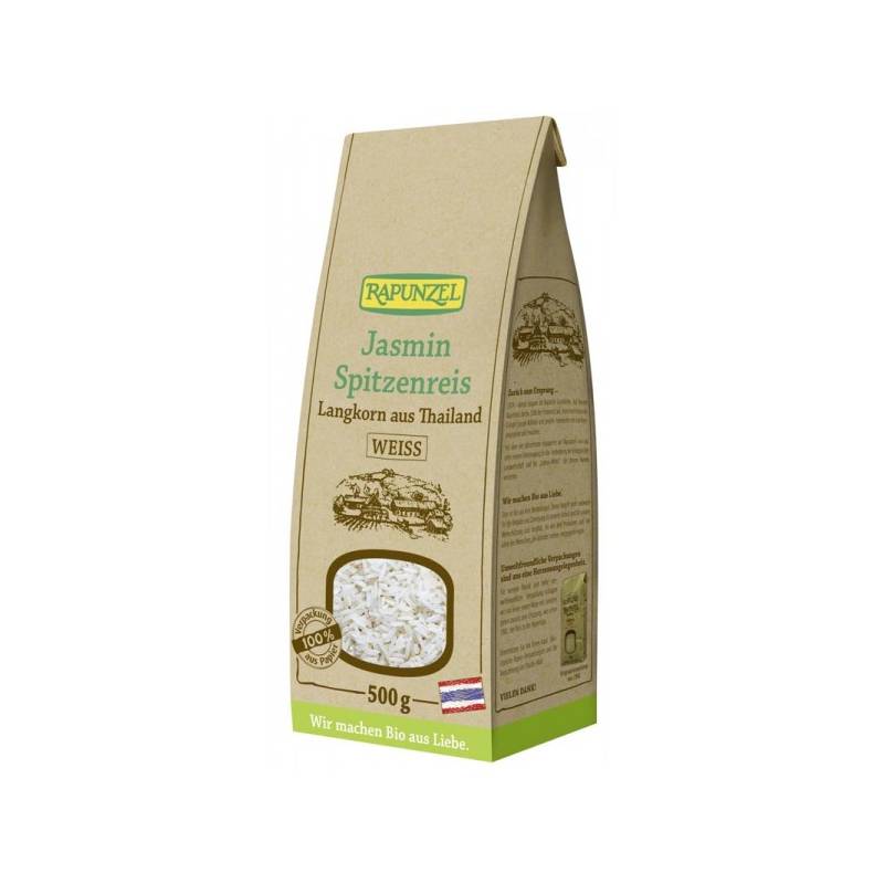 Orez Jasmin alb cu bob lung ascutit, eco-bio, 500g - Rapunzel