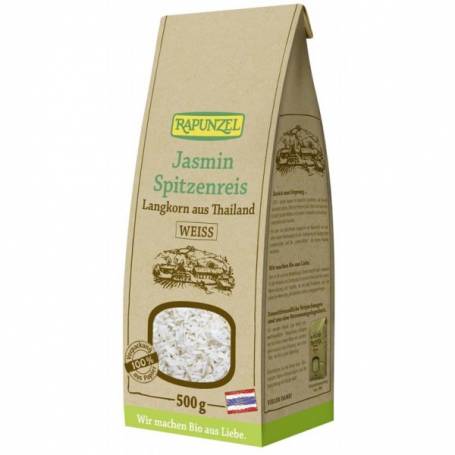 Orez Jasmin alb cu bob lung ascutit, eco-bio, 500g - Rapunzel