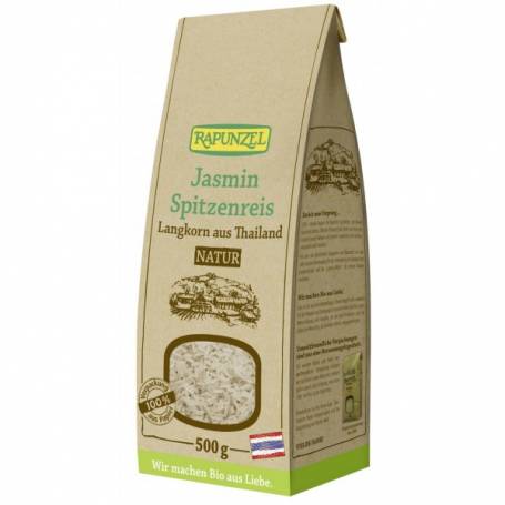 Orez Jasmin natur cu bob lung, eco-bio, 500g - Rapunzel