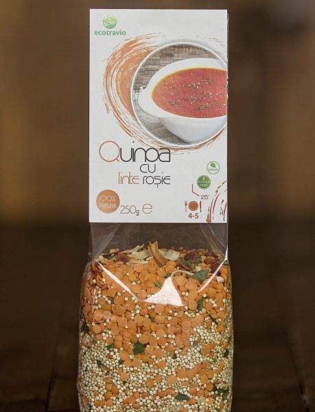 Quinoa cu linte rosie 250g - ecotravio