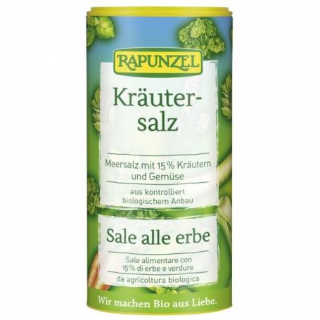 Sare de condimentat cu 15% ierburi si legume, eco-bio, 125g - Rapunzel