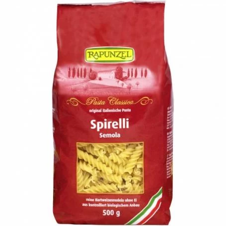 Spirelli semola, eco-bio, 500g - Rapunzel