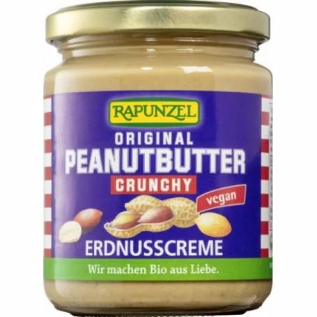 Unt de arahide Crocant, eco-bio, 250g - Rapunzel