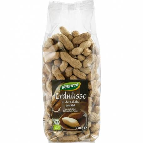 Arahide prajite cu coaja, eco-bio, 330g - Dennree