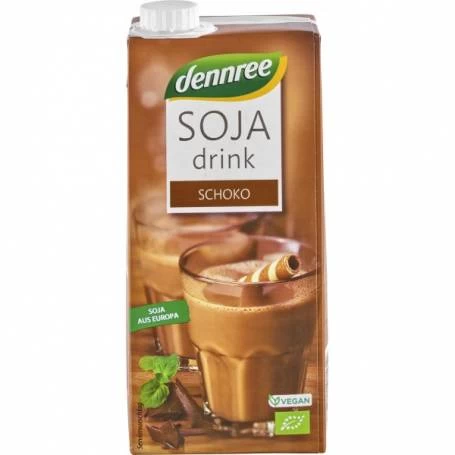 Bautura de soia cu ciocolata, eco-bio, 1l - Dennree