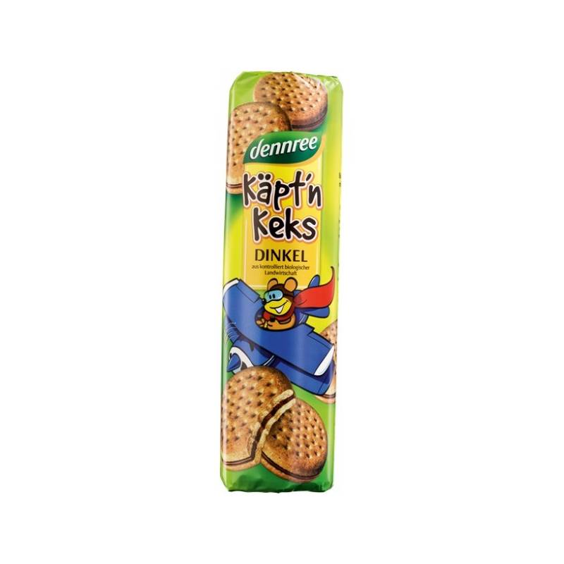 Biscuiti din spelta umpluti cu crema de cacao, eco-bio, 330g - Dennree