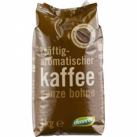 Cafea boabe Arabica si Robusta, eco-bio, 1kg - Dennree