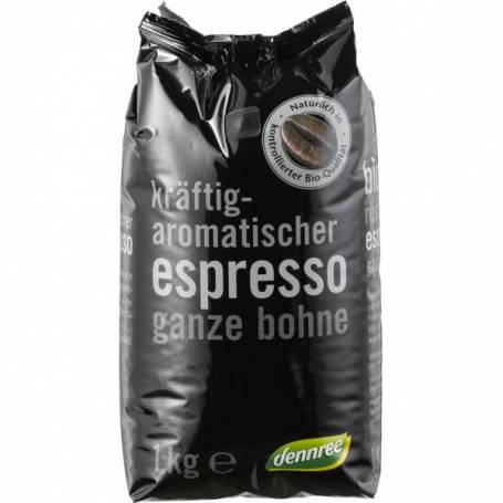 Cafea Espresso boabe, eco-bio, 1kg - Dennree